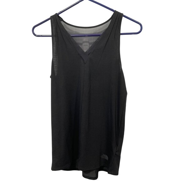 The North Face FlashDry V Neck Tank Top Size XS Sleeveless Black Summer Active - Picture 1 of 6